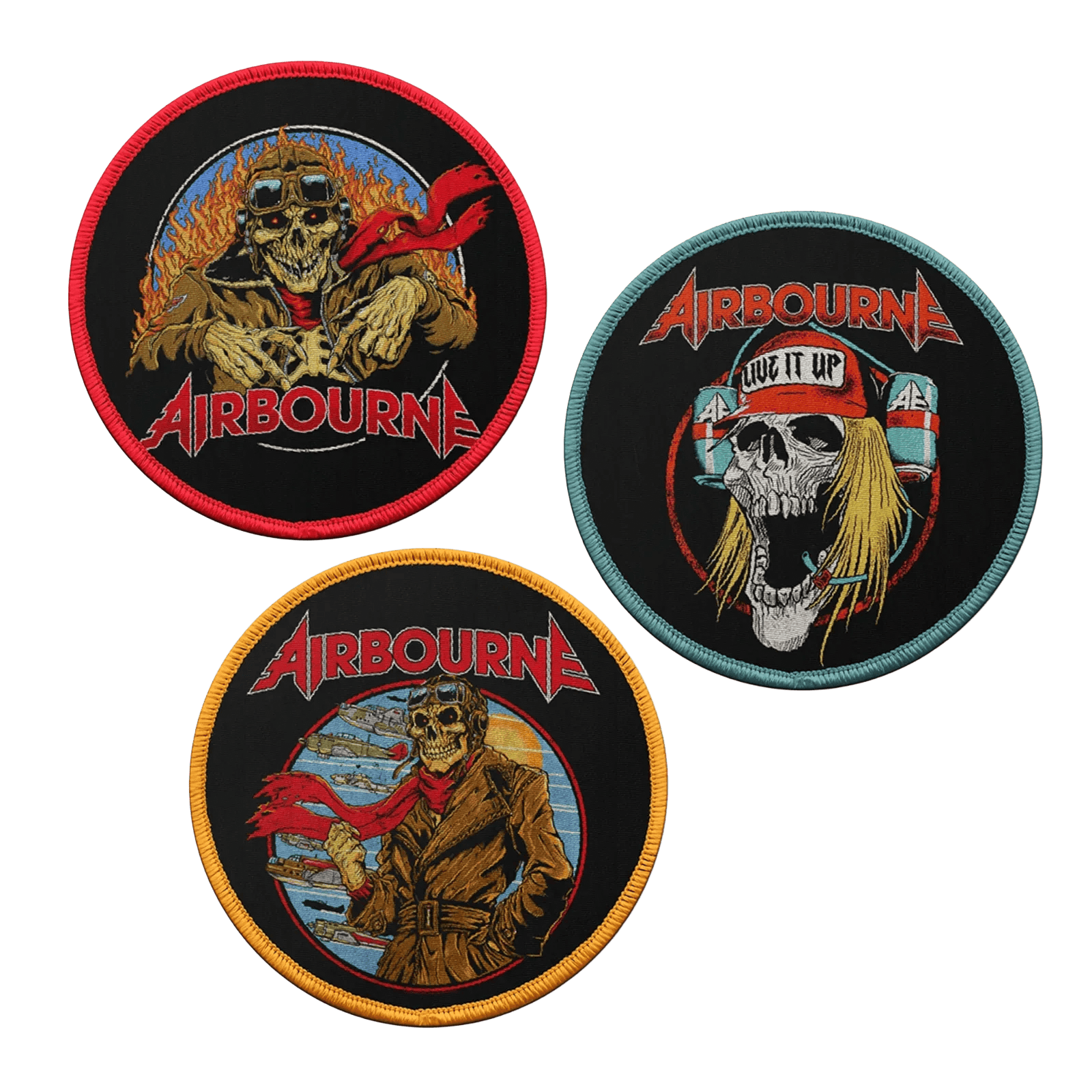 Airbourne set3 wovenpatches